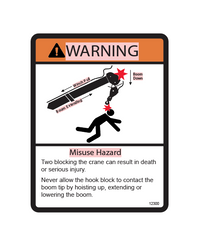 Stellar 12300 DECAL DANGER TWO BLOCKING