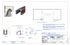 Auto Crane 739906017 RUBBER FENDER FLARE LOOSE KIT