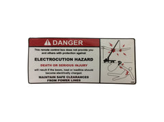 Stellar 4187 DECAL DANGER REMT ELECTROCUTN LARGE