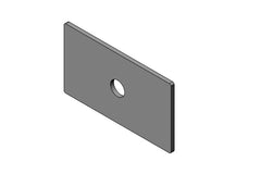 Stellar 101368 FLAT AL 0.13X2.25X4.00 W/ HOLE