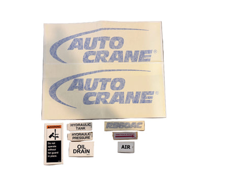 Auto Crane 755500016 DECAL KIT F/RS60AC COMPRESSOR