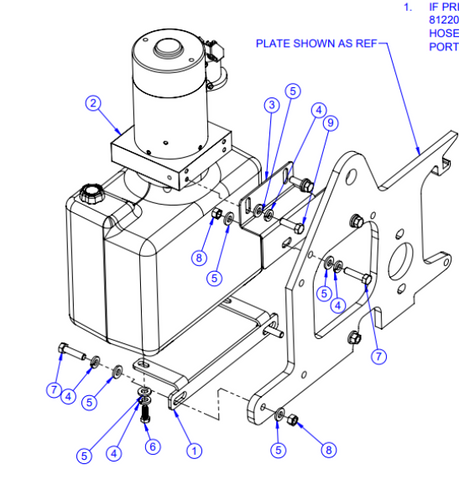 Auto Crane 320991323 RETROFIT KIT, POWER UNIT W/ PLASTIC TANK, NEXSTAR, LESS FILTER