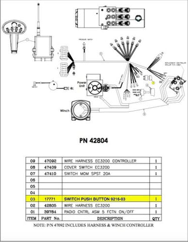 Stellar 17771 Switch - Push Button (12V Override Switch)