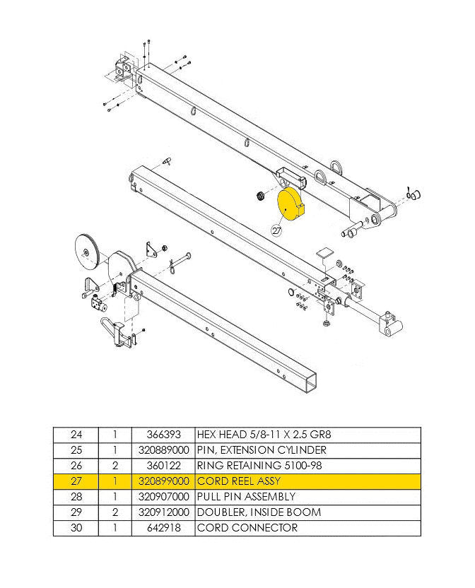 Auto Crane 320899000 Cord Reel Assembly – B&B Truck Crane