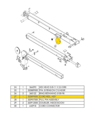 Auto Crane 320899000 Cord Reel Assembly