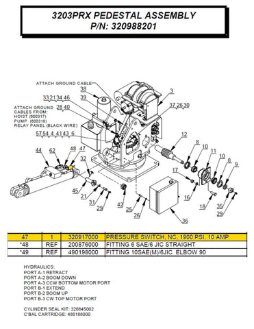 Auto Crane 320917000 Pressure Switch 1900PSI