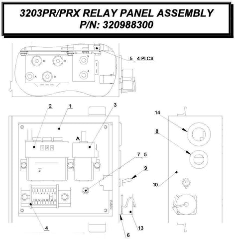 Auto Crane 320988300 RELAY PANEL ASSY, 3203