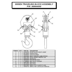 Auto Crane 360644000 Traveling Block Assembly for 8406H