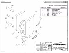 Auto Crane 366203000 TRAVELING BLOCK ASSY