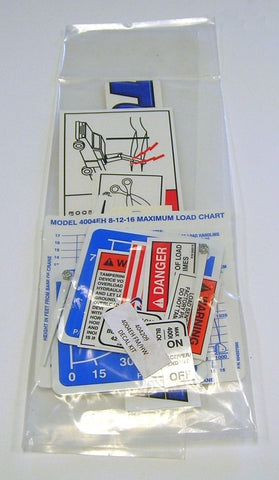 Auto Crane 404209000 DECAL LAYOUT, 4004EH, Horizontal