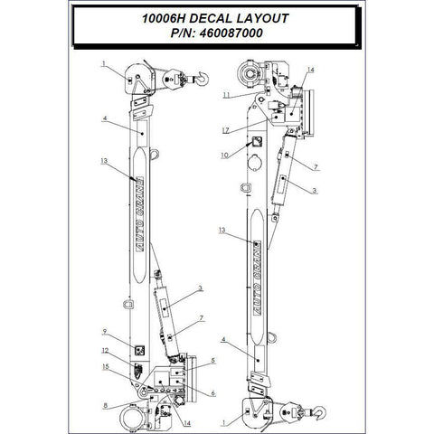 Auto Crane 460087000 Decal Layout Kit for 10006H