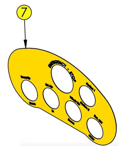 Stellar 51831 Decal - Face Plate Housing - 5 Function