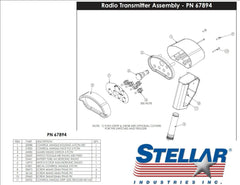 Stellar 67894R 5 Function Hetronic Transmitter Only (Remanufactured)