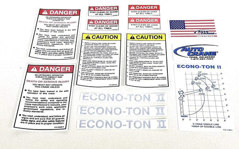 Auto Crane 370065000 Decal Kit for Econo-Ton II