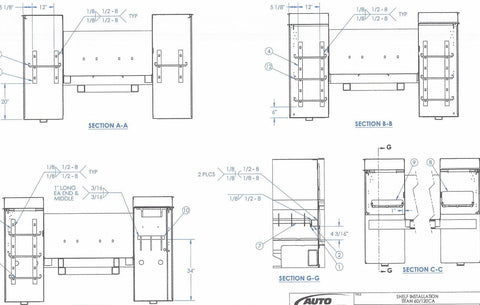 Auto Crane 760537000 Shelving package with 13 adjustable shelves