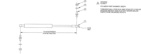 Auto Crane 760535005 DOOR PROP ASSY (GAS)