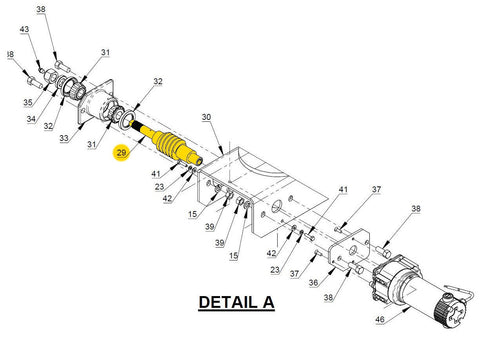 Auto Crane 330421000 Turner Shaft for Econo Ton IIR & 2703MR Series