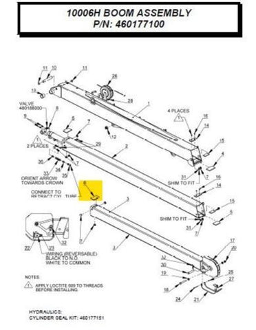 Auto Crane 460177160 WEAR PAD, 5.13X3X.25, BOSS 1X3, 10006H